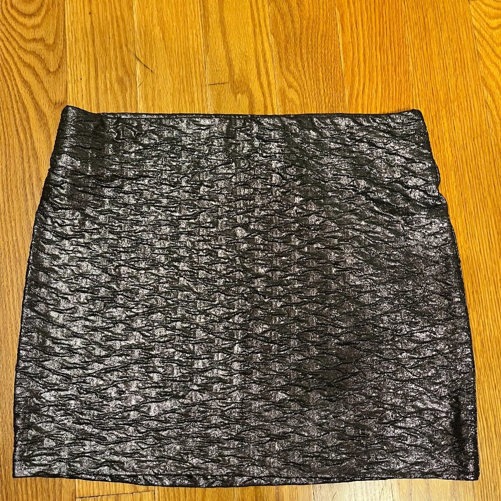 BCBGengeration Metallic bodycon mini skirt